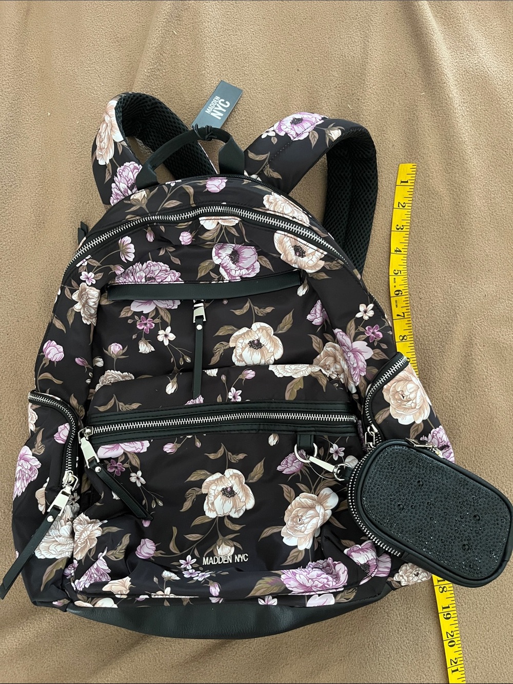 Madden NYC Floral Black Backpack